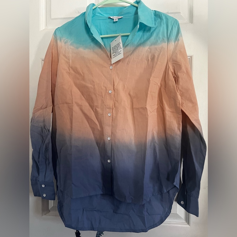 Gradient Blue and Orange Shirt